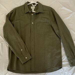 H&M Khaki Green Regular Fit Shirt